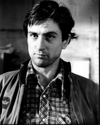 Robert De Niro close-up black and white photo print from Taxi Driver.