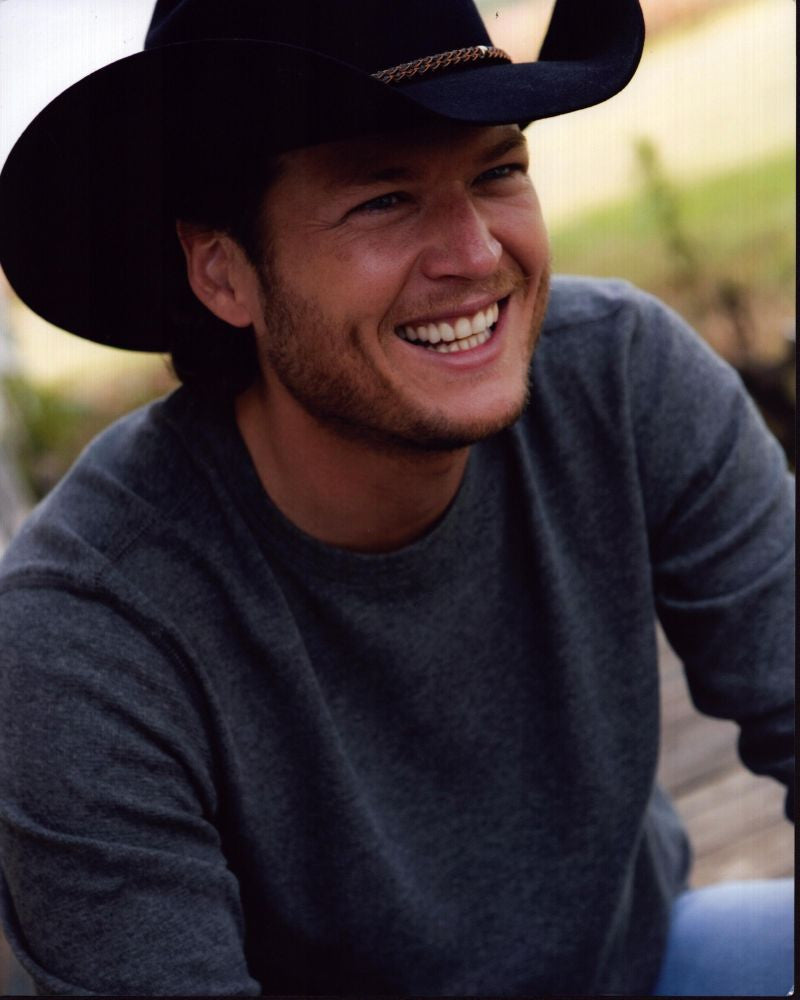 Blake Shelton Smiling in Cowboy Hat Photo Print - Multiple Sizes Available
