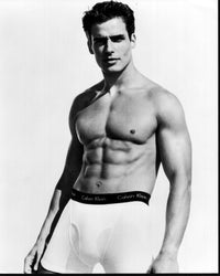 Antonio Sabàto Jr. black and white modeling photo print for Calvin Klein.