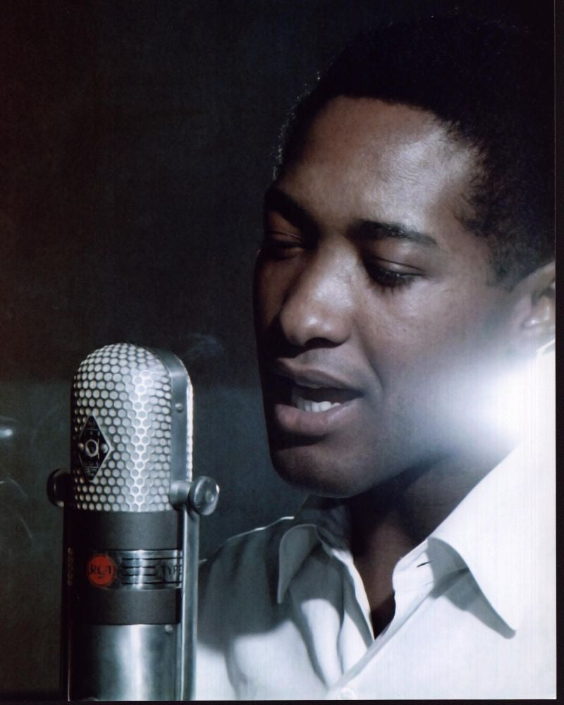 Sam Cooke Singing Into Microphone Photo Print