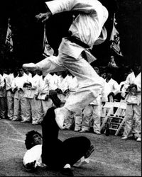Robert Wall Jumping in Enter the Dragon Black and White Photo Print