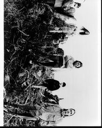 Pearl Jam On Tree Stumps Black and White Photo Print