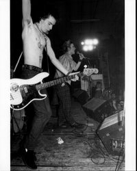 Sid Vicious Black and White Photo Print - On Stage with Arm Up