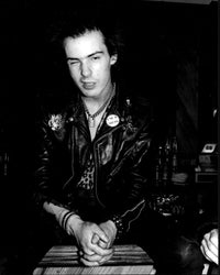 Sid Vicious Black and White Photo Print - Leather Jacket