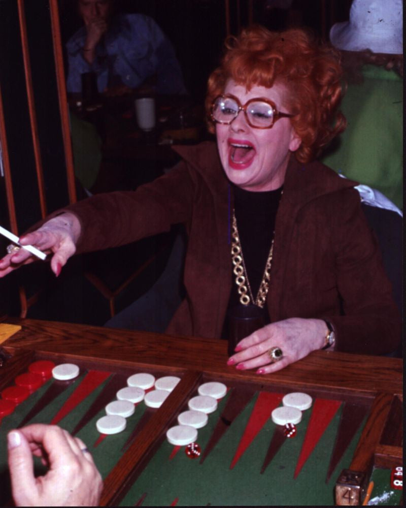 Lucille Ball Backgammon Photo Print - Laughing Portrait