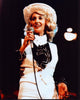 Tammy Wynette On Stage Photo Print in White and Black Outfit