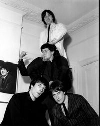 The Kinks Group Stacked Black and White Photo Print