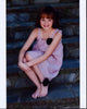 Joey King in pink and black polka dot dress photo print