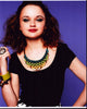 Joey King photo print featuring a black top and rainbow necklace