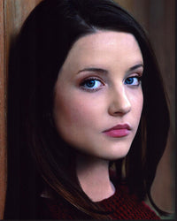Samantha Isler headshot photo print in red top