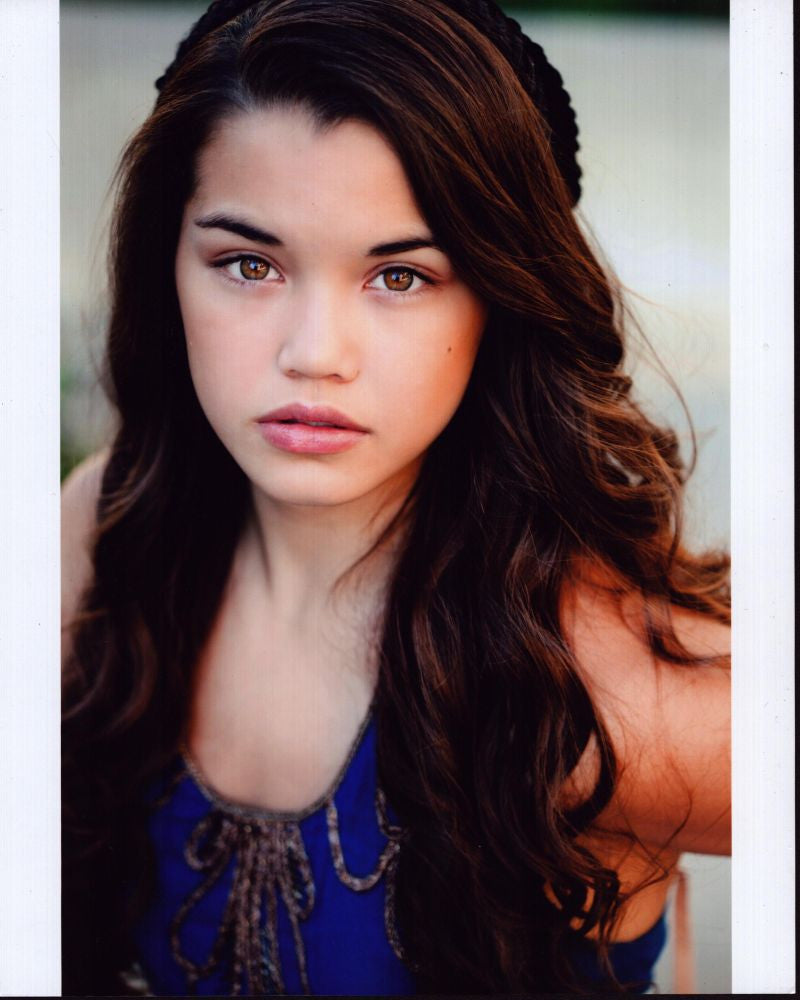 Paris Berelc Headshot Photo Print in Blue Top