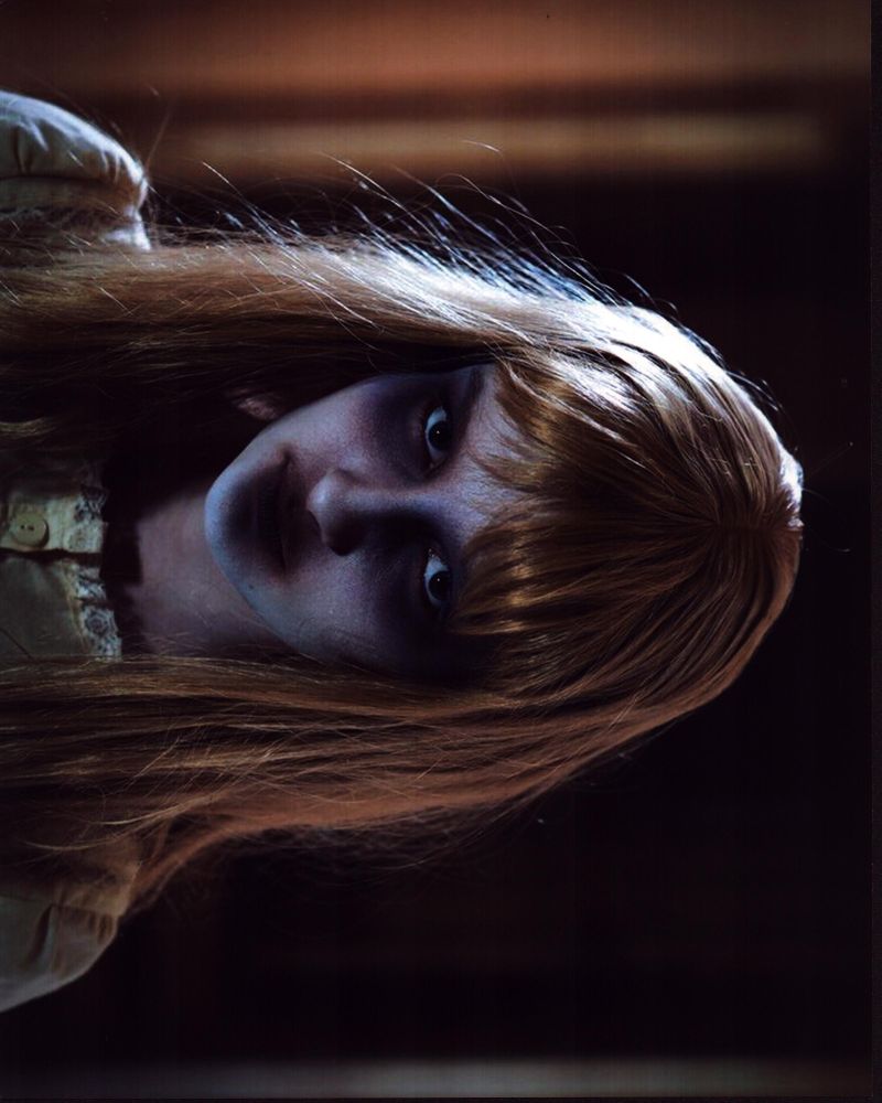 Olivia Dejonge close-up in makeup from Scare Campaign photo print.