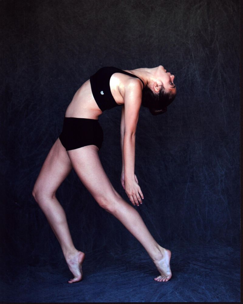 Luna Blaise Arching Back in Sports Bra and Shorts Photo Print