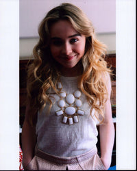 Sabrina Carpenter Photo Print with White Shirt and Necklace