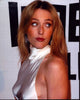 Gillian Anderson looking over shoulder in white silk halter photo print