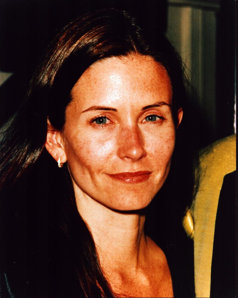 Close-up photo print of Courteney Cox capturing her beauty and charisma.