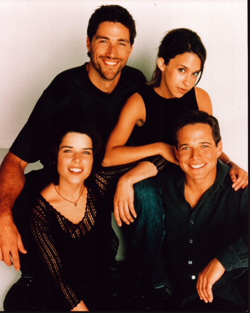 Party Of Five Group in Black Photo Print featuring the iconic cast