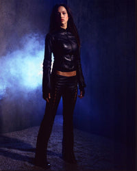 Jessica Alba Dark Angel Photo Print in Black Leather Outfit