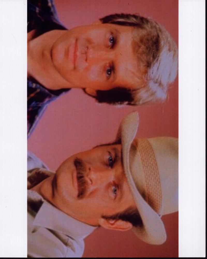 Close-up photo print of Jameson Parker and Gerald McRaney from Simon & Simon.