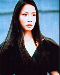 Lucy Liu photo print featuring the actress in a stylish black top.