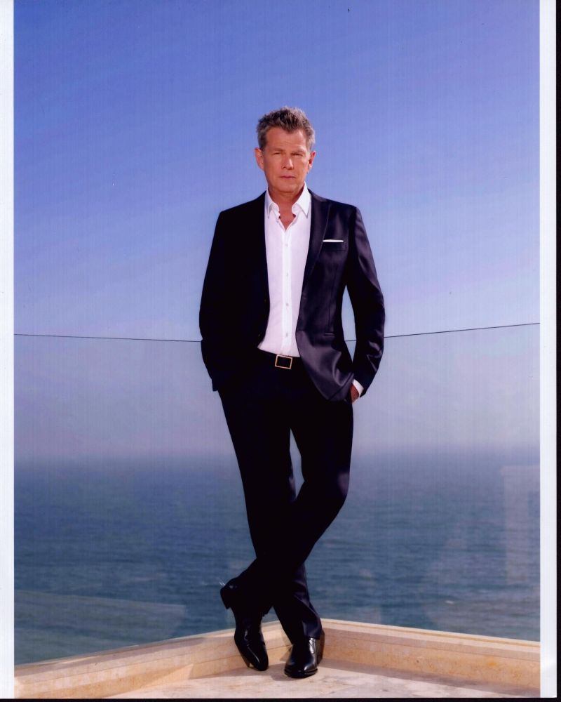 David Foster On Glass Balcony Photo Print - 8x10