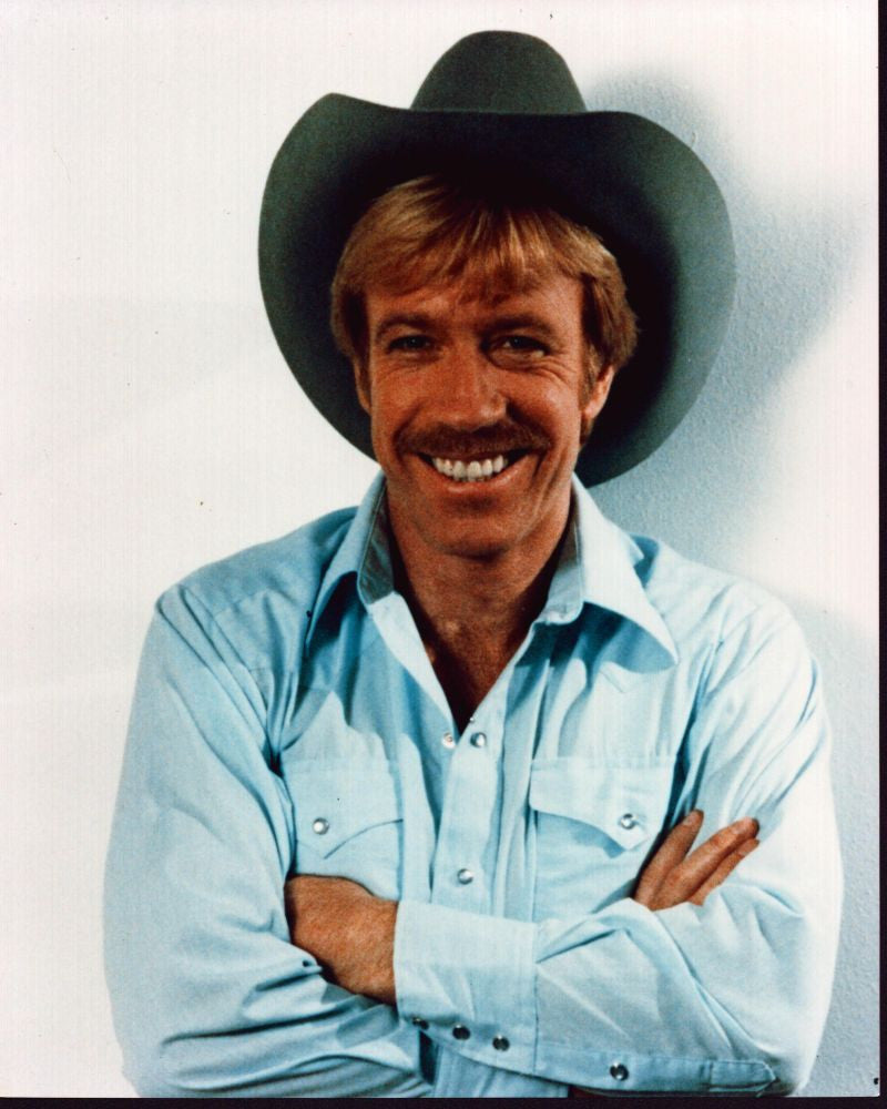 Chuck Norris Silent Rage Photo Print - Cowboy Hat Pose