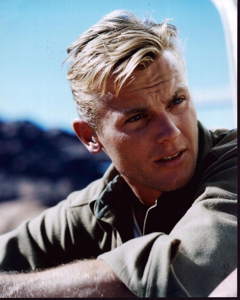 Tab Hunter in green button down photo print