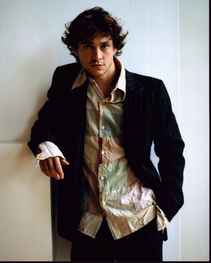 Hugh Dancy Stylish Photo Print in Blazer and Wrinkled Shirt