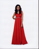 Tia Mowry in a long red dress photo print