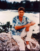 David Hasselhoff Sitting on Rocks Photo Print, 8x10