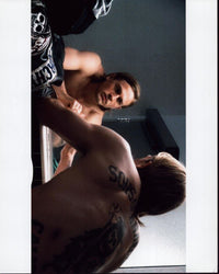 Charlie Hunnam shirtless looking in mirror from Sons of Anarchy photo print