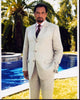 Jimmy Smits Photo Print in Tan Suit by Poolside
