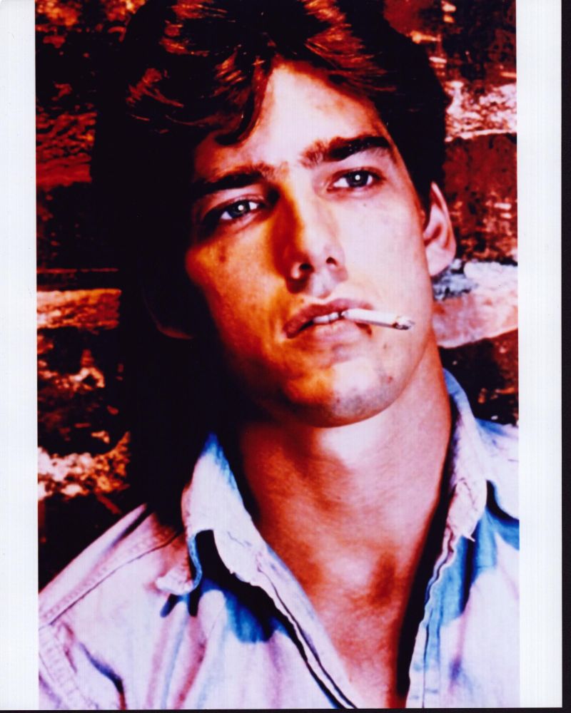 Ken Wahl leaning against a brick wall with a cigarette photo print.