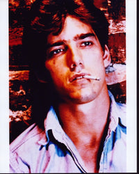 Ken Wahl leaning against a brick wall with a cigarette photo print.