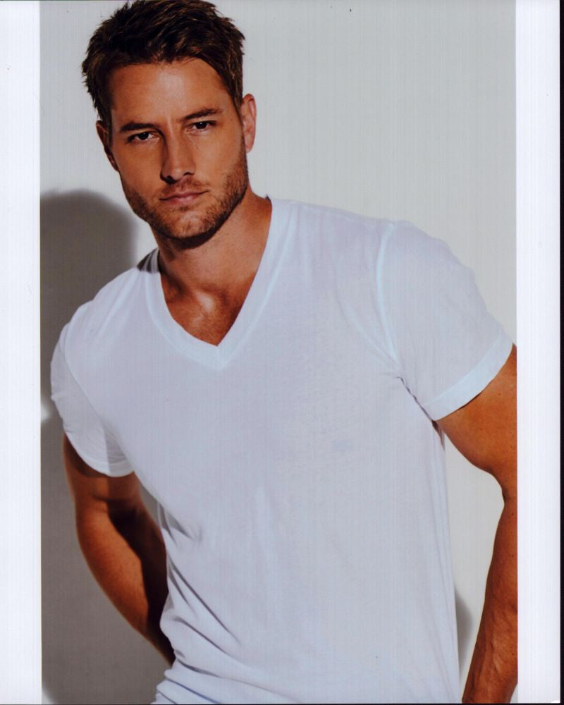 Justin Hartley Stylish Photo Print in White Shirt