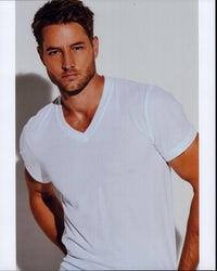 Justin Hartley Stylish Photo Print in White Shirt
