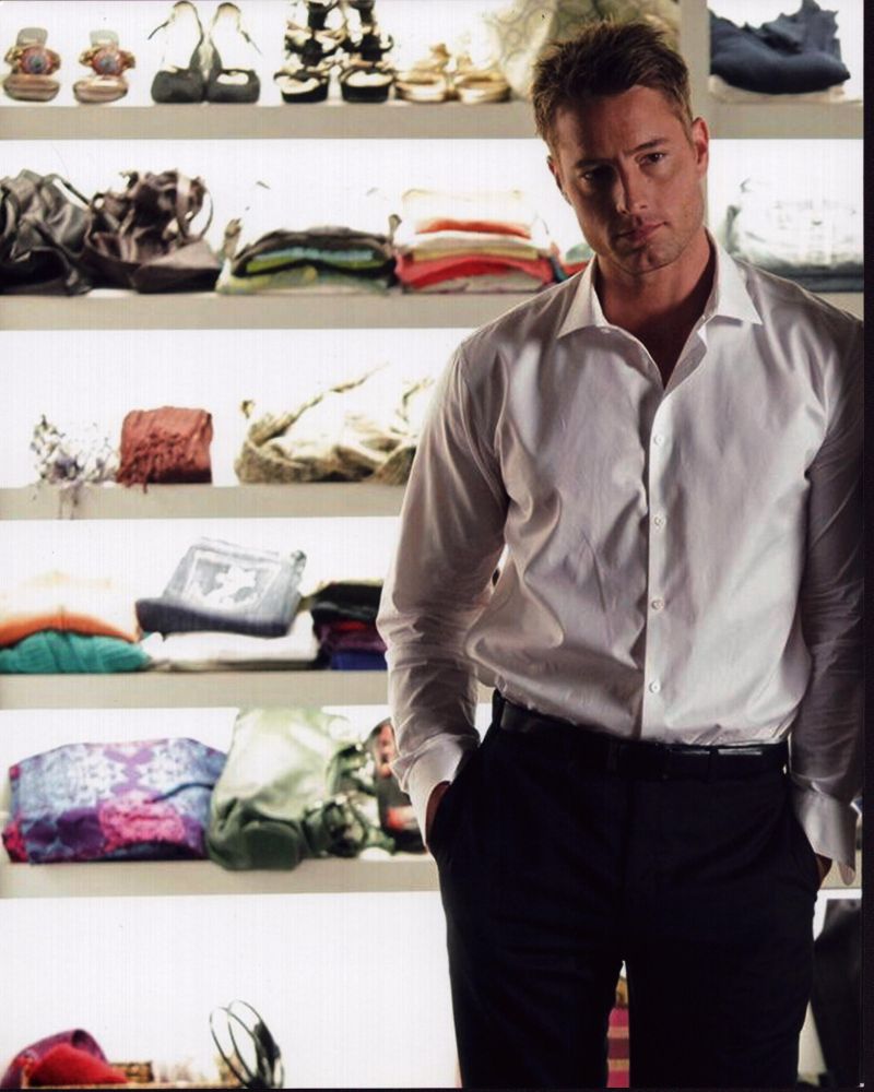 Justin Hartley standing in closet photo print from Mistresses