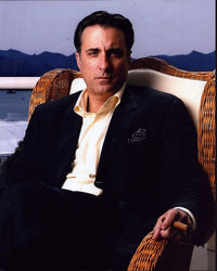 Andy Garcia Sitting in Suit with Cigar Photo Print