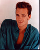 Luke Perry in aqua top photo print, perfect for fans and collectors.