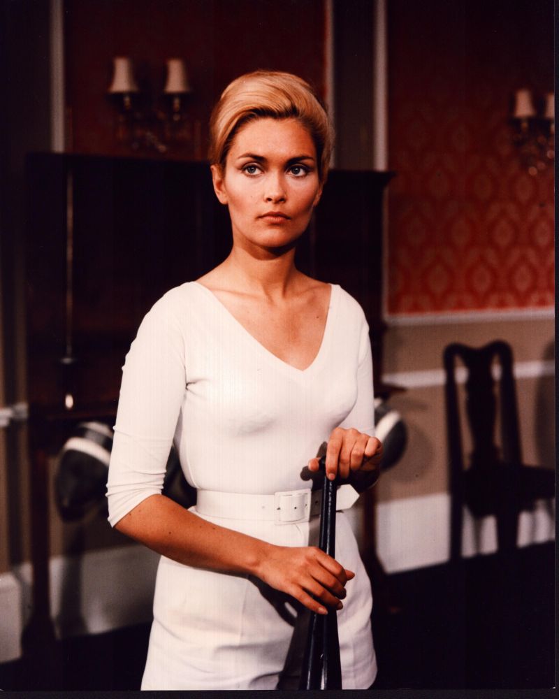 Alexandra Bastedo in white outfit from The Champions photo print.