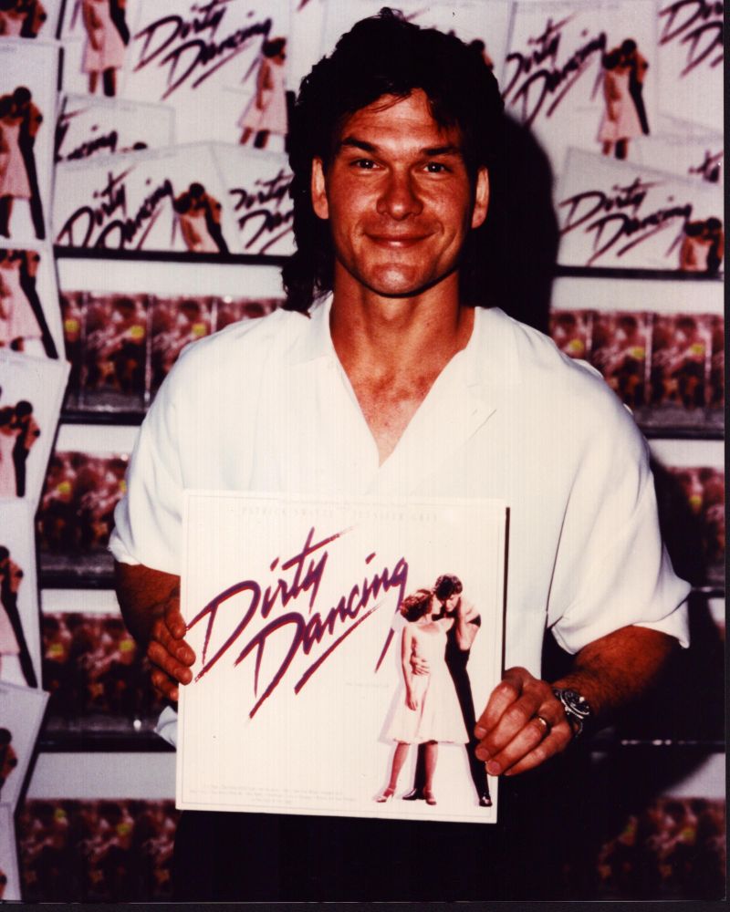 Patrick Swayze Dirty Dancing album photo print, vibrant and nostalgic.