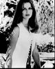 Barbara Bach black and white photo print in white vest
