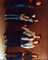Once And Again Cast Photo Print with brown background