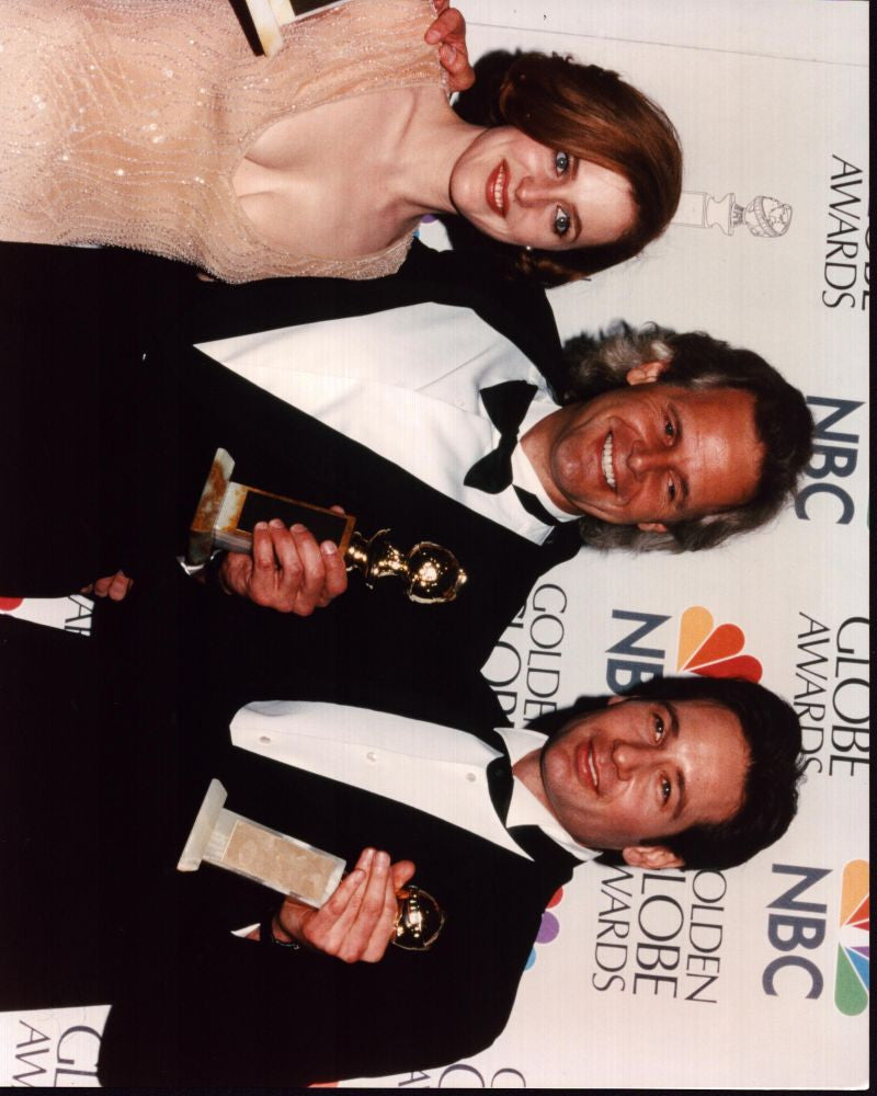 Gillian Anderson, Chris Carter, and David Duchovny Golden Globes Photo Print