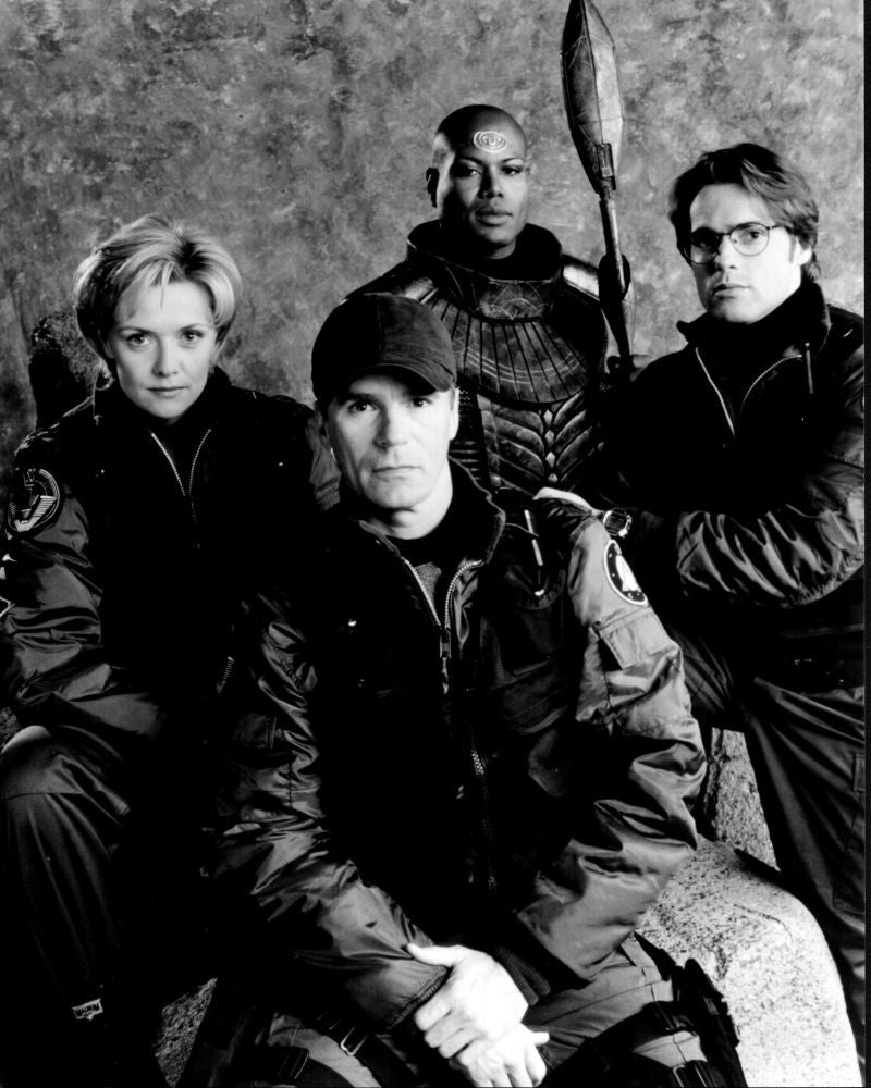 Stargate SG-1 Group Black and White Photo Print