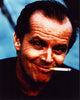 Jack Nicholson iconic photo print with cigarette in mouth.