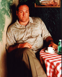 James Gandolfini Sitting at Table Photo Print from The Sopranos