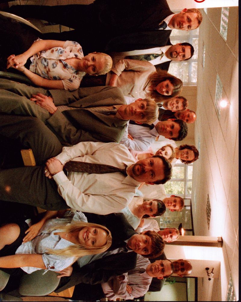 The Office UK Cast Photo Print featuring the iconic television series cast.