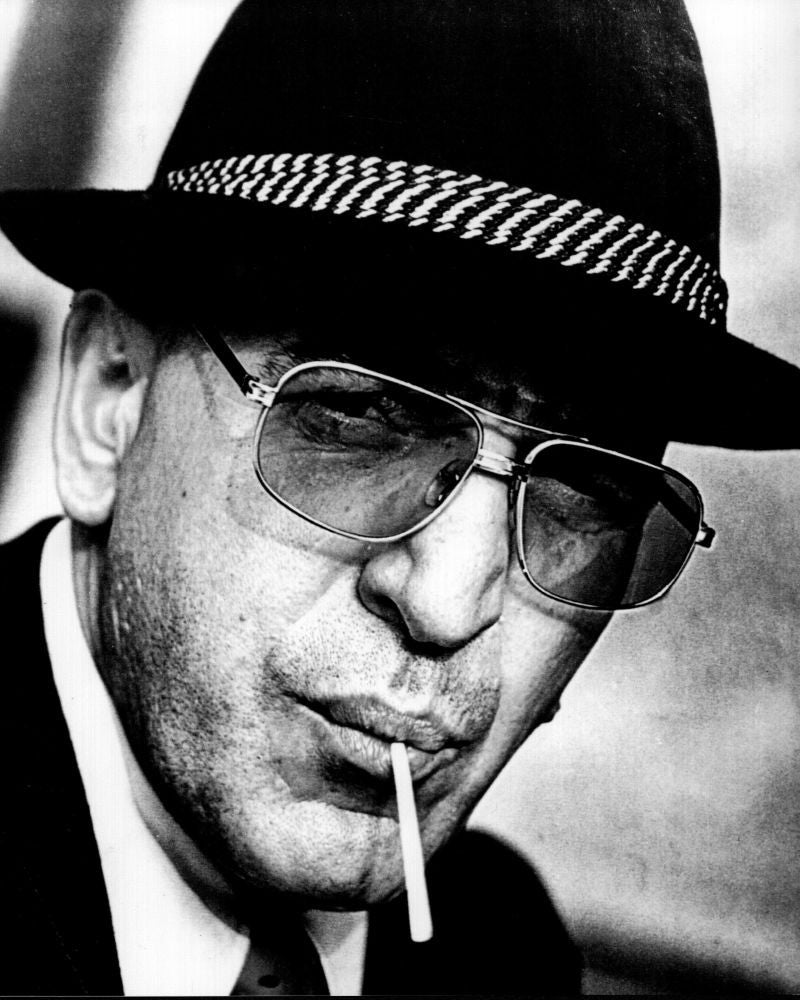 Telly Savalas Close-Up in Hat and Sunglasses - Kojak Photo Print