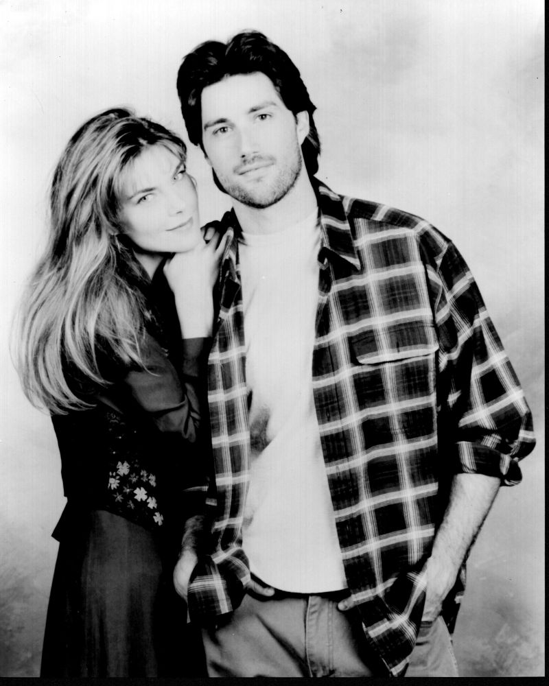 Black and white photo print of Paula Devicq and Matthew Fox from Party of Five